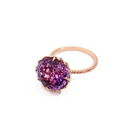 Amethyst oval ring