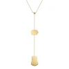 Bell shaped and Mini Hexagon diamond necklace