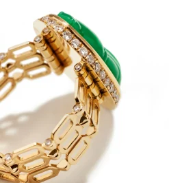 Big Agata triple chain diamond ring