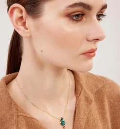 Big Giada necklace with brown diamond