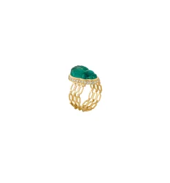 Big Giada triple chain diamond ring