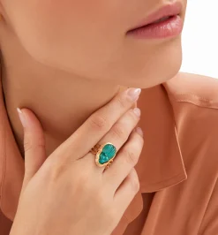 Big Giada triple chain diamond ring
