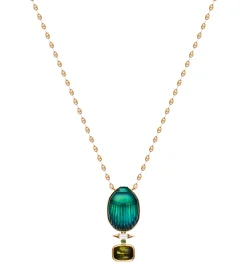 Big Gola necklace with tourmaline