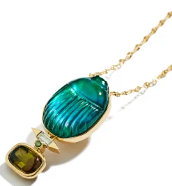Big Gola necklace with tourmaline