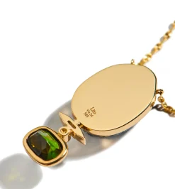 Big Gola necklace with tourmaline
