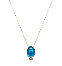 Big Luna necklace with brown diamond
