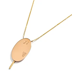 Ellipse diamond line necklace