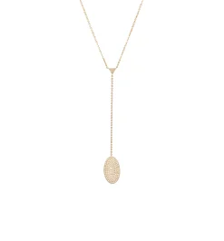 Ellipse diamond necklace