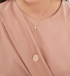 Ellipse diamond necklace