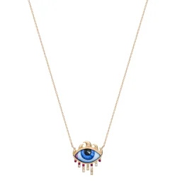 From L.A. to N.Y. Petit Bleu diamond and ruby necklace