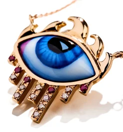 From L.A. to N.Y. Petit Bleu diamond and ruby necklace