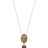 Gabriella diamond necklace with with tourmaline