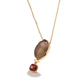 Gabriella diamond necklace with with tourmaline