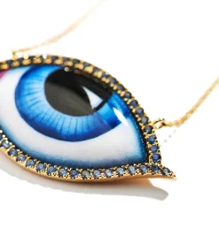 Grand Bleu diamond and sapphire necklace Pour Homme