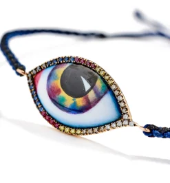 Grand Psychedelic macrame diamond bracelet Pour Homme