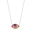 Grand Rose diamond, ruby and sapphire necklace