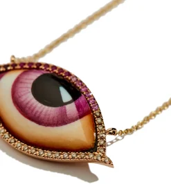 Grand Rose diamond, ruby and sapphire necklace