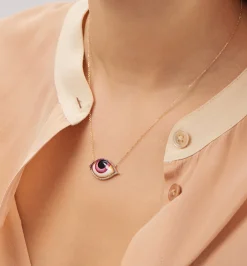 Grand Rose diamond, ruby and sapphire necklace