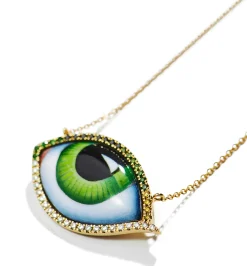 Grand Vert diamond and tsavorite necklace