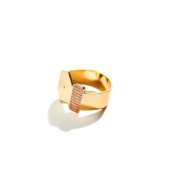 Hexagon and Square diamond ring