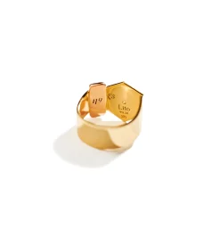 Hexagon and Square diamond ring