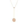 Hexagon diamond necklace