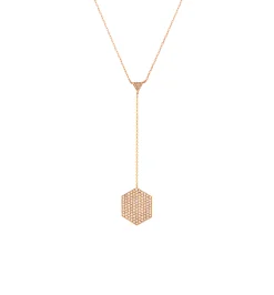 Hexagon diamond necklace