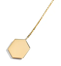 Hexagon diamond necklace