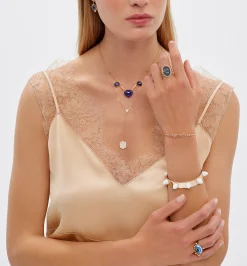 Hexagon diamond necklace