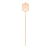 Hexagon diamond pink earring