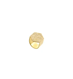 Hexagon diamond ring