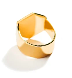 Hexagon diamond ring
