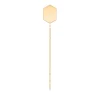 Hexagon diamond yellow earring