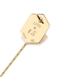 Hexagon diamond yellow earring