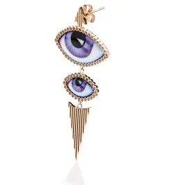 Isida Grand et Petit Mauve diamond earrings