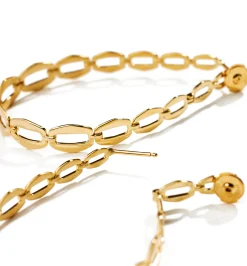 Large oval chain hoops