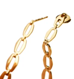 Large oval chain hoops