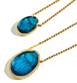 Luna Escapulario diamond necklace