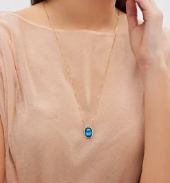 Luna Escapulario diamond necklace