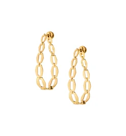 Medium oval chain hoops