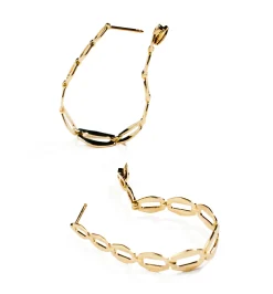 Medium oval chain hoops