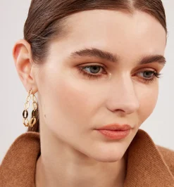 Medium oval chain hoops