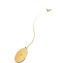 Mini Ellipse diamond triangle necklace