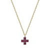 Mini Ruby Cross necklace