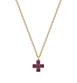 Mini Ruby Cross necklace