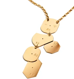 Multi shaped diamond necklace with Araki#2 handmade chain