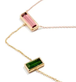 Necklace with semi precious stones