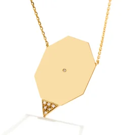 Octagon diamond necklace