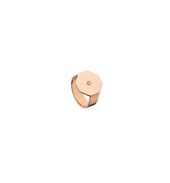 Octagon diamond ring