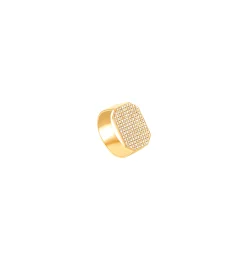 Octagon diamond ring